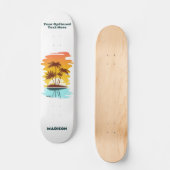 Eigen tekst Tropische Island Sunset Persoonlijk Skateboard (Voorkant)