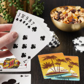 Eigen tekst Tropische Island Sunset Pokerkaarten (Insitu)