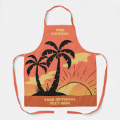 Eigen tekst Tropische Island Sunset Schort (Voorkant)