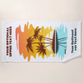 Eigen tekst Tropische Island Sunset Strandlaken (Voorkant)