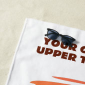 Eigen tekst Tropische Island Sunset Strandlaken (In situ)