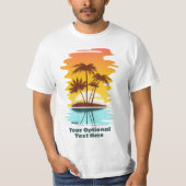 Eigen tekst Tropische Island Sunset T-shirt (Voorkant)