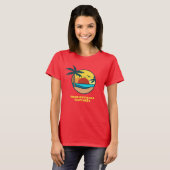 Eigen tekst Tropische Island Sunset T-shirt (Voorkant volledig)
