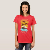 Eigen tekst Tropische Island Sunset T-shirt (Voorkant volledig)