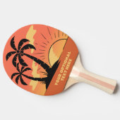 Eigen tekst Tropische Island Sunset Tafeltennisbatje (Zijkant)