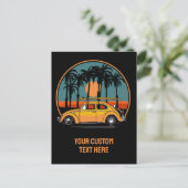 Eigen tekst Tropische Surfer Sunset Briefkaart (Staand voorkant)