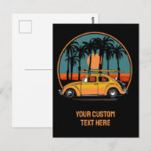 Eigen tekst Tropische Surfer Sunset Briefkaart (Voorkant / Achterkant)