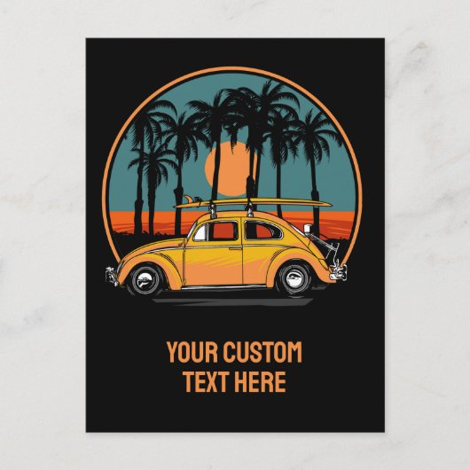 Eigen tekst Tropische Surfer Sunset Briefkaart (Voorkant)