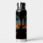 Eigen tekst Tropische Surfer Sunset Waterfles (Links)