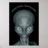 Eigen tekst UFO Alien-poster Poster (Voorkant)