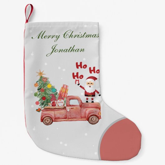 Eigen tekst Vergroten kerstkerstkerstkerstman Ho H Kleine Kerstsok (Voorkant)