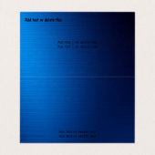 Eigen Tekst | volledig contact | Volledige aanpass Visitekaartje (Binnenkant ongevouwen)