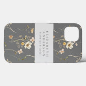 Eigen tekst Wilde bloem Botanische flora Case-Mate iPhone Case (Achterkant (horizontaal))