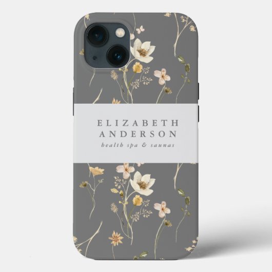 Eigen tekst Wilde bloem Botanische flora Case-Mate iPhone Case (Achterkant)