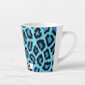 Eigen tekst Wilde luipaard Patroon Latte Mok (Rechts)