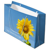 Eigen tekst Zonnebloemcadeau Groot Cadeauzakje (Voorkant Gekanteld)