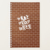 Eigen tekstetiket Brick-muur Planner (Voorkant)