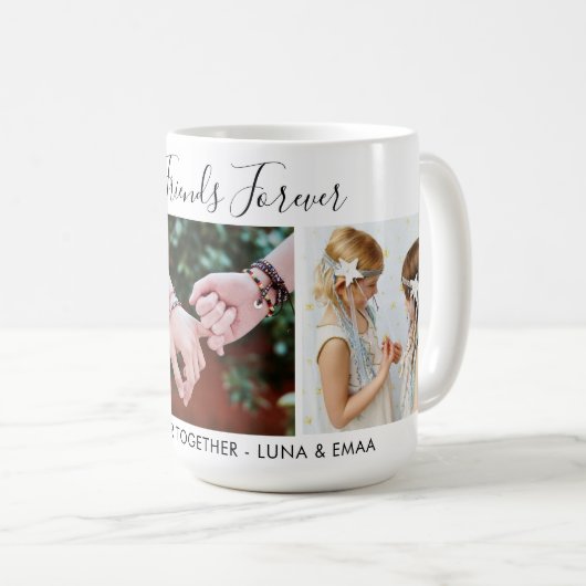 Eigen tekstscript 3 Fotocollage Beste vrienden toe Koffiemok (Voorkant rechts)