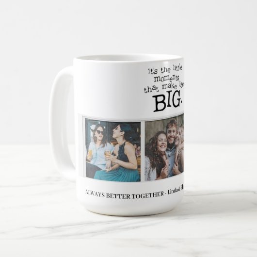   Eigen tekstscript aanpassen Fotocollage toevoege Koffiemok (Voorkant links)