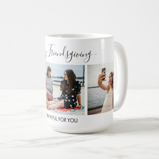 Eigen tekstscript toevoegen 3 Fotocollage-vriendsc Koffiemok (Voorkant rechts)