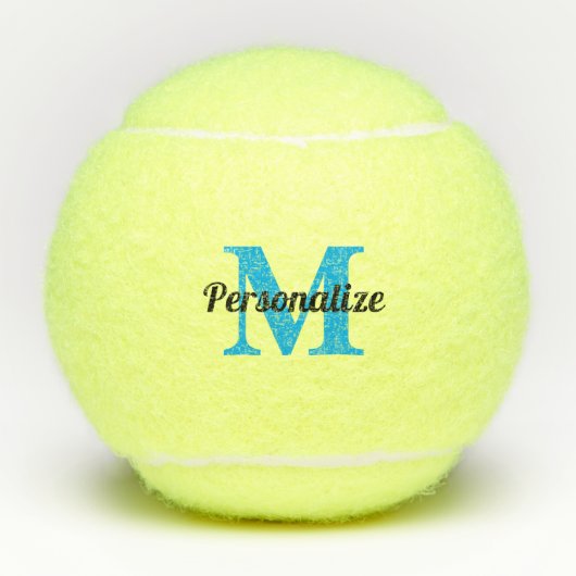 Eigen tennisballen cadeau voor spelers, monogramme (Voorkant)