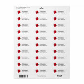 Eigen terugzendlabel Alabama Heart Map Etiket (Full Sheet)