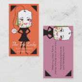 Eigen theezakjes voor kleurendame, gemengde teas visitekaartje (Voorkant / Achterkant)