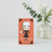 Eigen theezakjes voor kleurendame, gemengde teas visitekaartje (Staand voorkant)