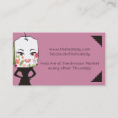 Eigen theezakjes voor kleurendame, gemengde teas visitekaartje (Achterkant)