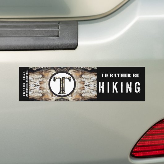 Eigen thema Boomstructuur buitenshuis Bumpersticker (Op auto)