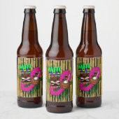 Eigen thema Luau Birthday Bier Etiket (Flessen)