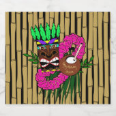 Eigen thema Luau Birthday Bier Etiket (Enkel label)