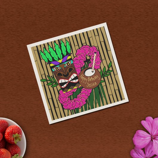 Eigen thema Luau Birthday Servetten