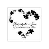 Eigen thuisproduct met liefdesquote bloemen hart rubberstempel (Afrduk)