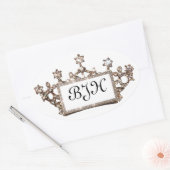 Eigen tiara Label-stickers Ovale Sticker (Envelop)