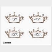Eigen tiara Label-stickers Ovale Sticker (Vel)