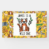 Eigen tijger Wilde Een eerste verjaardag Spandoek (Horizontaal)