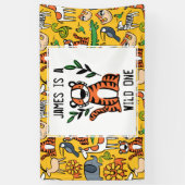 Eigen tijger Wilde Een eerste verjaardag Spandoek (Verticaal)