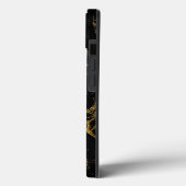 Eigen TONEN BONT Gold Black Marble Phone 11 12 Case-Mate iPhone Case (Achterkant / Links)