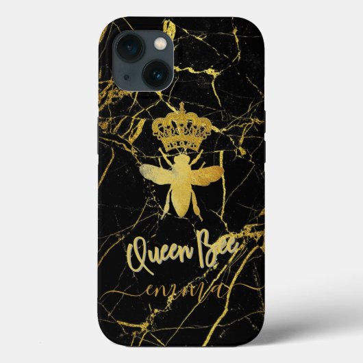 Eigen TONEN BONT Gold Black Marble Phone 11 12 Case-Mate iPhone Case (Achterkant)