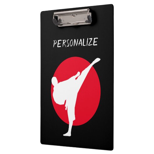 Eigen trainer voor vechtkunsten klembord (Links)