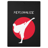 Eigen trainer voor vechtkunsten klembord (Achterkant)