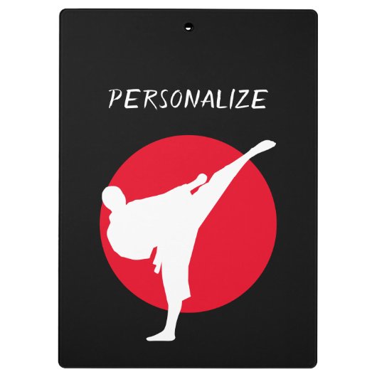 Eigen trainer voor vechtkunsten klembord (Achterkant)