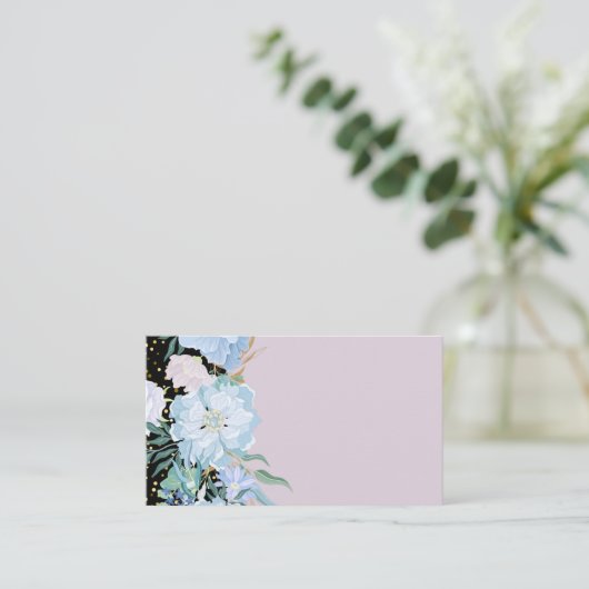 Eigen trendy meisjesachtige kantoorartikelen Blauw Visitekaartje (Staand voorkant)