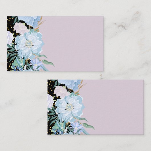 Eigen trendy meisjesachtige kantoorartikelen Blauw Visitekaartje (Voorkant / Achterkant)