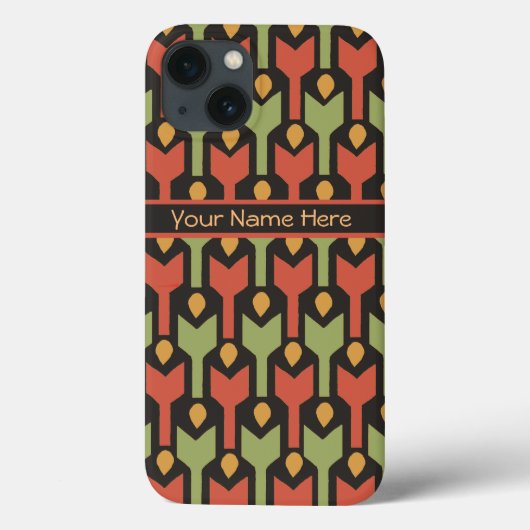 Eigen tribaal Egyptisch rood-Pijl-patroon Case-Mate iPhone Case (Achterkant)