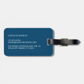 Eigen tropische eilanden - zeestransoorzonnekunst bagagelabel (Achterkant horizontaal)