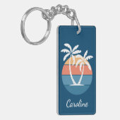 Eigen tropische eilanden - zeestransoorzonnekunst sleutelhanger (Voorkant Links)