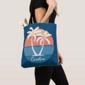 Eigen tropische eilanden - zeestransoorzonnekunst tote bag (Dichtbij)