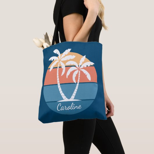 Eigen tropische eilanden - zeestransoorzonnekunst tote bag (Dichtbij)